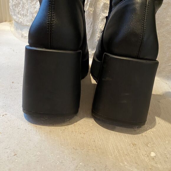 Steve Madden Duke30 Knee High Platform Boots 4” Heel Goth Punk Womens Size 9 - Picture 7 of 11